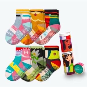 Bombas Disney Princess Toddler Size 5-8.5 Socks Calf Crew 6 Pair Gift Set